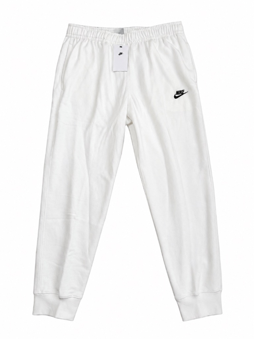 Nike Men's Sportswear Club White Fleece Joggers Pants Gym Workout BV2671-100 L